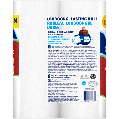 Charmin Ultra Strong Mega Roll Bath Tissue Perspective: back