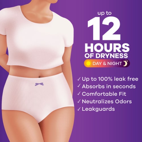 Incontinence Underwear For Women - Unscented - Maximum Absorbency