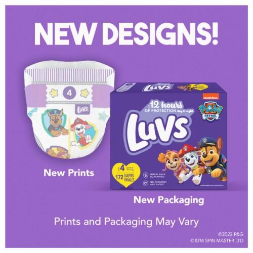 Luvs Baby Diapers Size 4 (22-37 lbs) Perspective: back