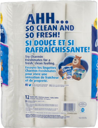 Charmin® Ultra Soft Double Roll Bath Tissue Perspective: back
