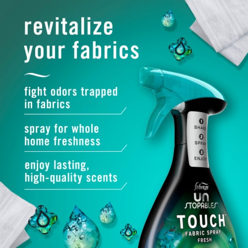 Febreze Unstopables Touch Fresh Fabric Spray and Odor Fighter Perspective: back