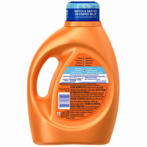 Tide Fresh Scent Cold Water Clean Liquid Laundry Detergent Perspective: back