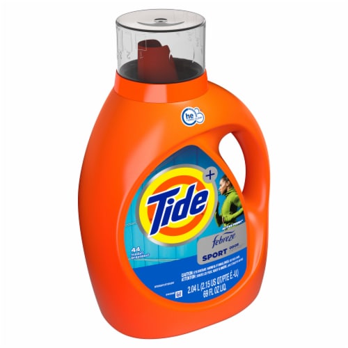Tide HE Plus Febreze Sport Odor Defense Turbo Clean Liquid Laundry Detergent Perspective: back