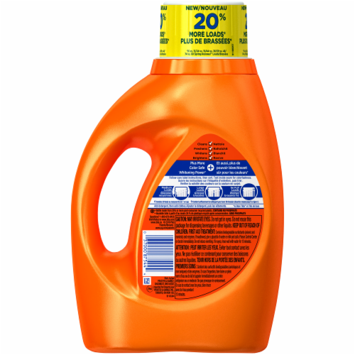 Tide Plus Bleach Liquid Laundry Detergent Perspective: back