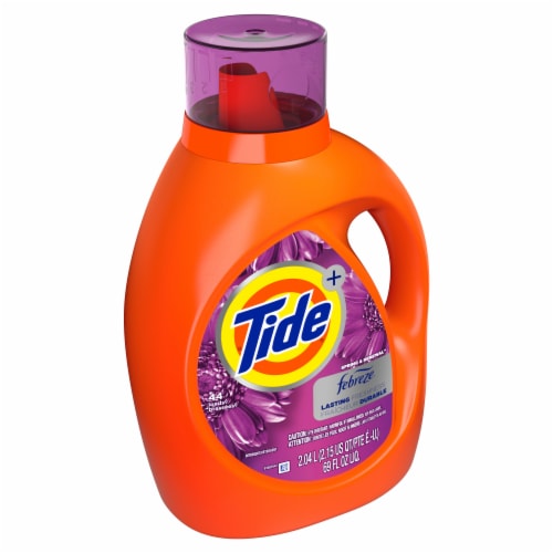 Tide Plus Febreze Freshness Spring & Renewal Turbo Clean Liquid Laundry Detergent Perspective: back