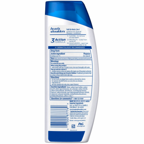 Head & Shoulders Men Advanced 2 in 1 Full & Thick Dandruff Shampoo & Conditioner Perspective: back