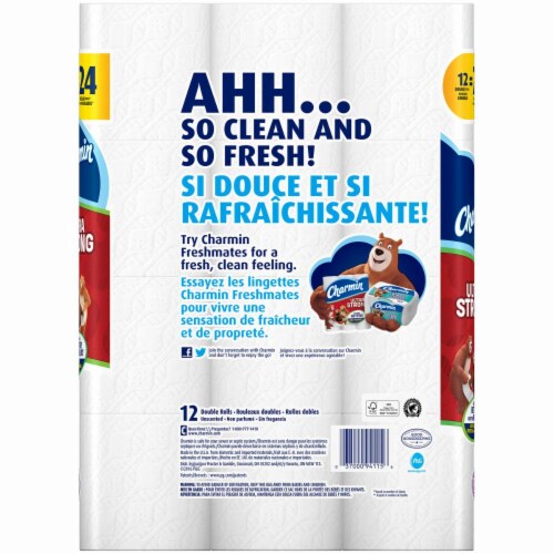 Charmin Ultra Strong Double Roll Bath Tissue Perspective: back