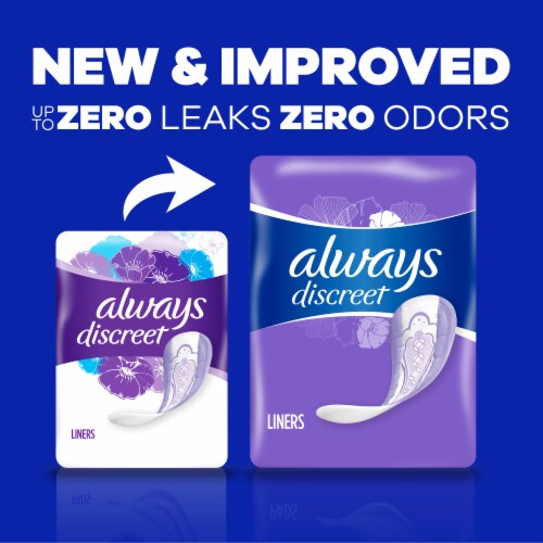 Always Discreet Incontinence Very Light Regular Length Liners Perspective: back