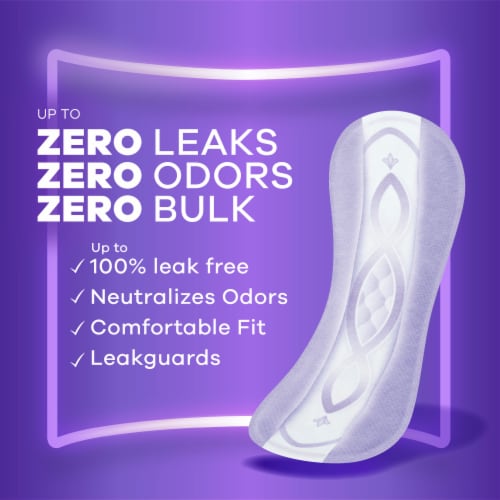 Always Discreet Adult Incontinence Liners for Women Very Light Absorbency Long Length Perspective: back
