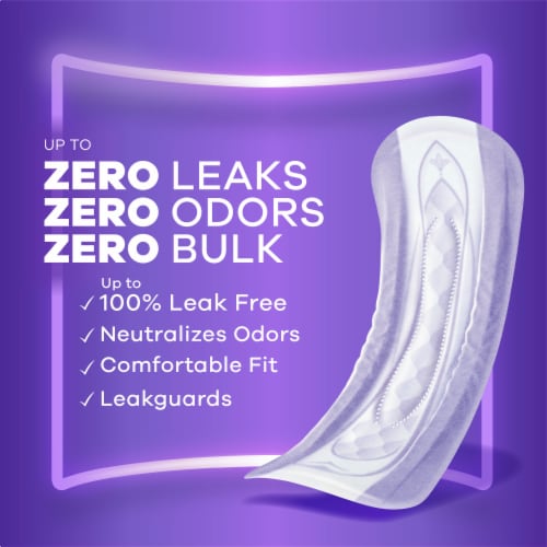 Always Discreet Adult Incontinence Pads for Women Moderate Absorbency Long Length Perspective: back