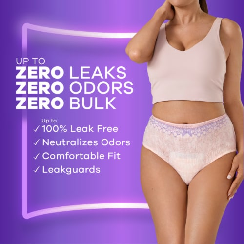Always Discreet Adult Incontinence & Postpartum Underwear for Women Maximum Large Perspective: back