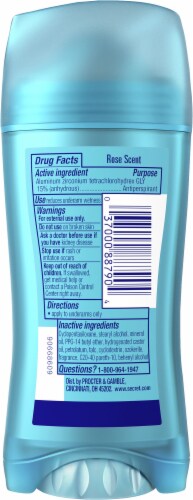 Secret Fresh Rose Invisible Solid Antiperspirant Stick for Women Perspective: back