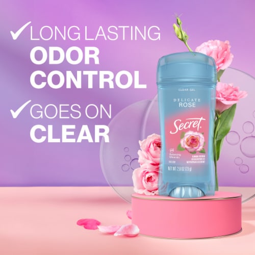 Secret Fresh Delicate Rose Clear Gel Antiperspirant and Deodorant Perspective: back
