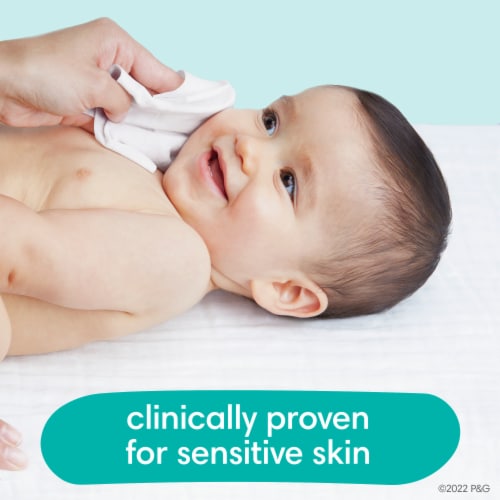 Pampers Sensitive Perfume Free Baby Wipes Perspective: back