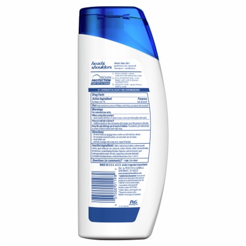 Head & Shoulders® Classic Clean 2 in 1 Dandruff Shampoo & Conditioner Perspective: back