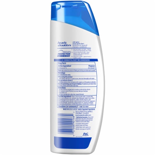 Head and Shoulders Old Spice Pure Sport Dandruff 2 in 1 Shampoo and Conditioner for Men Perspective: back