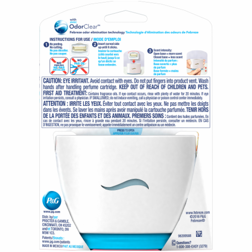 Febreze SmallSpaces Island Fresh with Gain Scent Air Freshener Perspective: back