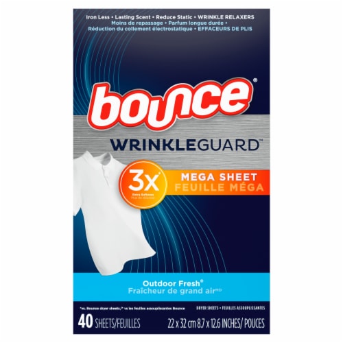 Bounce WrinkleGuard Mega Dryer Sheets Perspective: back