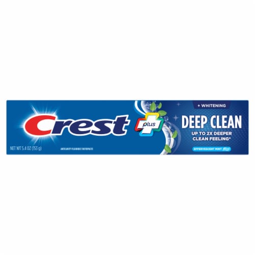 Crest Effervescent Mint Complete Plus Deep Clean Complete Whitening Toothpaste Perspective: back