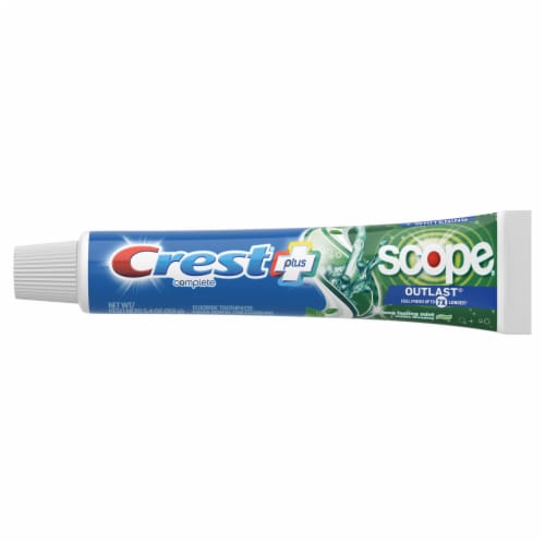 Crest + Scope Mint Outlast Complete Whitening Toothpaste Perspective: back