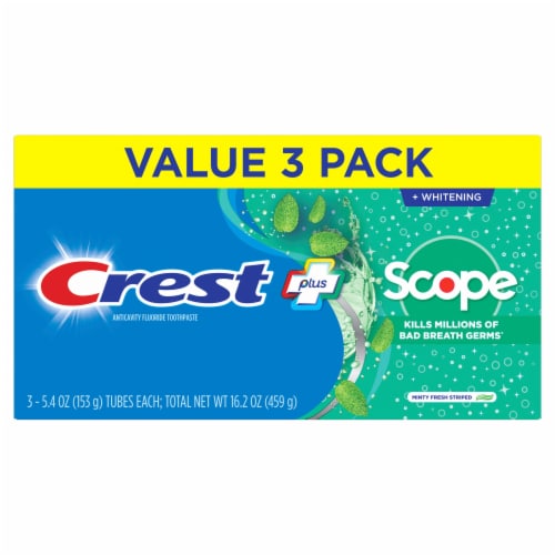 Crest + Scope Complete Whitening Toothpaste Minty Fresh Perspective: back