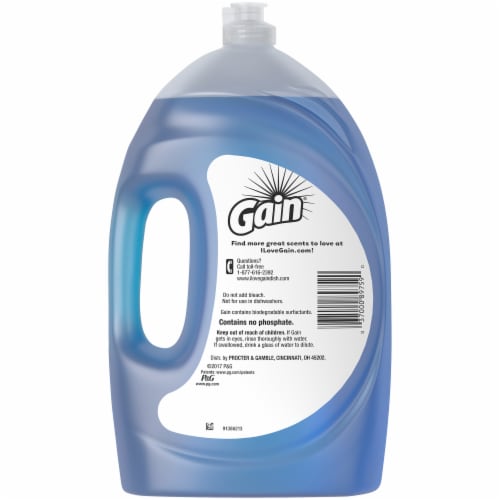 Gain Ultra Honey Berry Hula Bleach Alternative Dishwashing Liquid Dish Soap Perspective: back