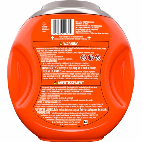 Tide Pods With Febreze Botanical Rain Laundry Detergent Pods Perspective: back
