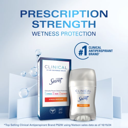 Secret Clinical Strength Stress Response Invisible Solid Antiperspirant Deodorant Perspective: back