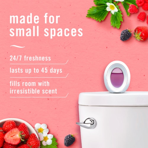 Febreze Bathroom Air Freshener, Odor-Fighting, Berry & Bramble Scent, 1 Count Perspective: back