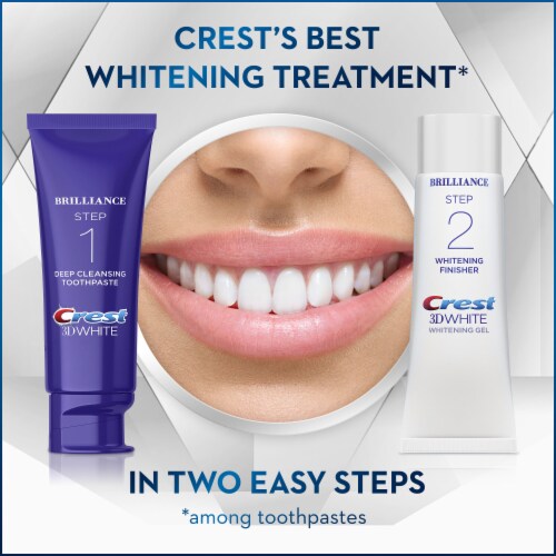 Crest 3D White Brilliance + Whitening Two-step Toothpaste Perspective: back