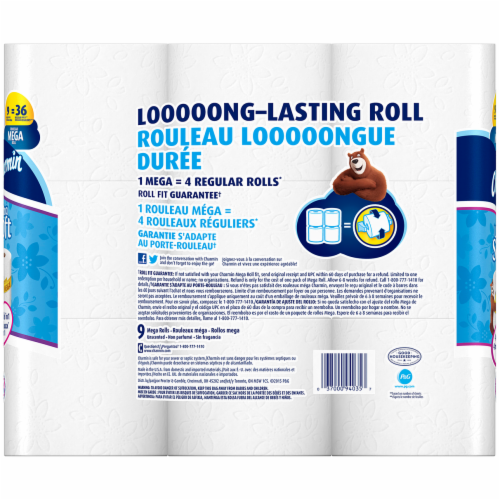 Charmin Ultra Soft Mega Roll Bath Tissue Perspective: back