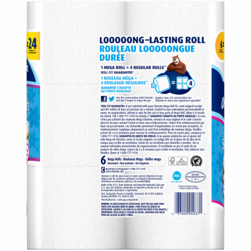 Charmin Ultra Soft Mega Roll Bath Tissue Perspective: back