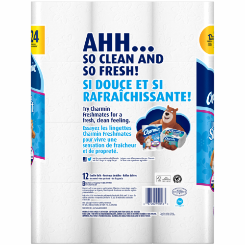 Charmin Ultra Soft Double Roll Bath Tissue Perspective: back