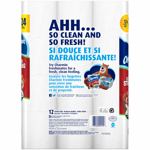 Charmin Ultra Strong Double Roll Bath Tissue Perspective: back