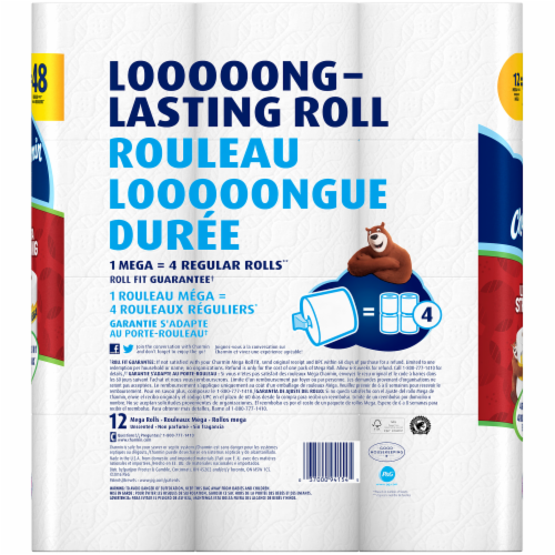 Charmin Ultra Strong Mega Roll Bath Tissue Perspective: back