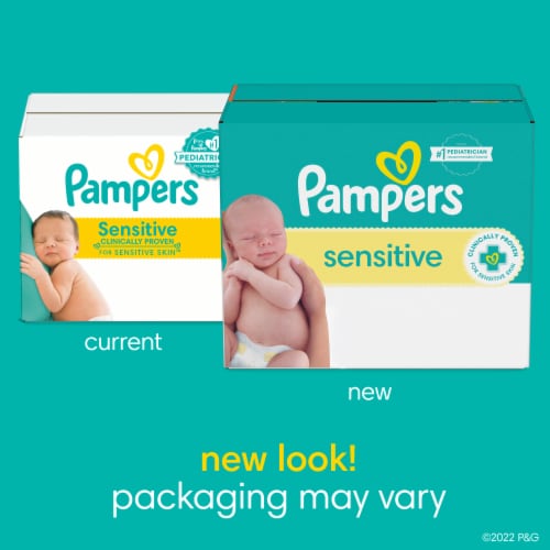 Pampers Sensitive Perfume Free Baby Wipes Perspective: back
