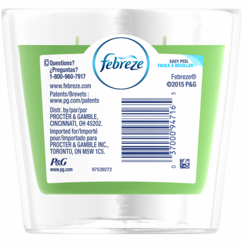 Febreze with Gain Candle Perspective: back