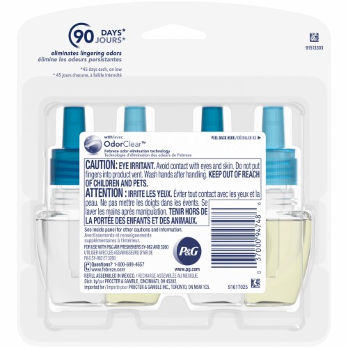 Febreeze Fresh Sky Scent Plug Refills Perspective: back
