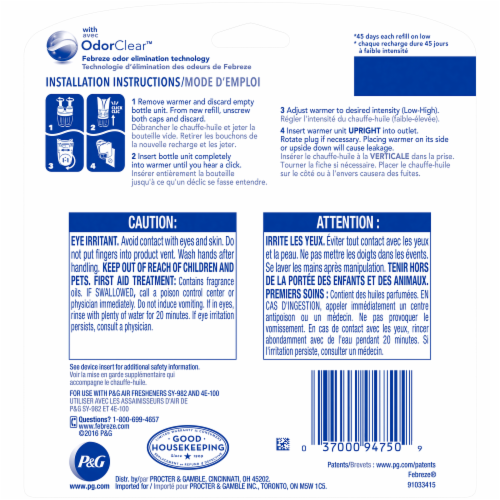 Febreze Plug Happy Spring Scented Oil Refills Perspective: back