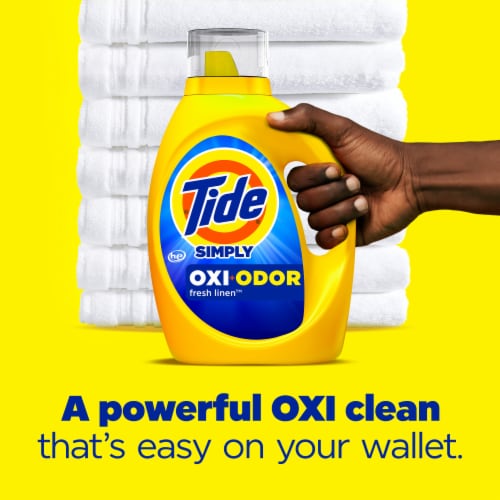 Tide Simply Odor Rescue Fresh Linen Liquid Laundry Detergent Perspective: back