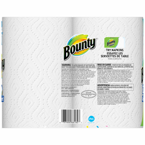 Bounty Select-A-Size Roll Paper Towels Perspective: back