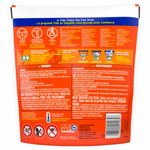 Tide® Pods™ Original Liquid Laundry Detergent Pacs Perspective: back