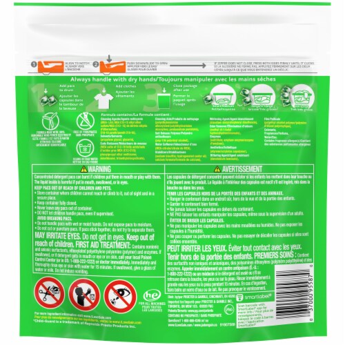 Gain Flings Original Scent Laundry Detergent Pods Perspective: back