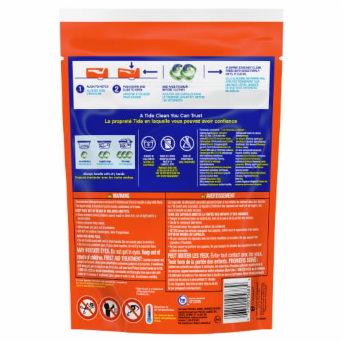 Tide Pods With Febreze Botanical Rain Laundry Detergent Pods Perspective: back