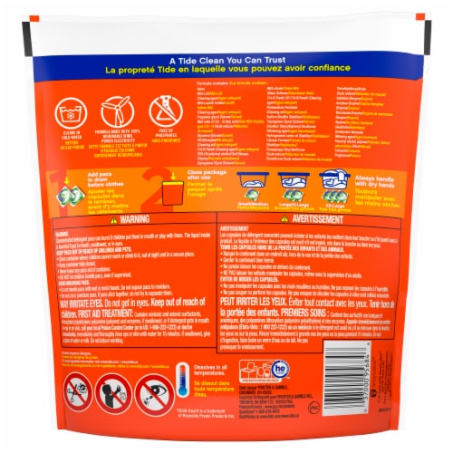 Tide PODS Ocean Mist Pacs Laundry Detergent Pods Perspective: back