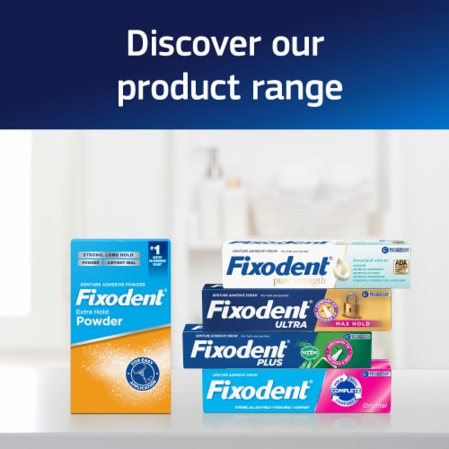 Fixodent® Plus Precision Hold & Seal Scope Flavor Denture Adhesive Cream Perspective: back