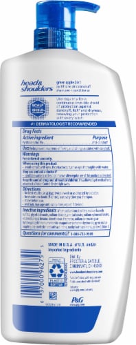 Head and Shoulders® Green Apple Anti-Dandruff 2 in 1 Shampoo and Conditioner Perspective: back