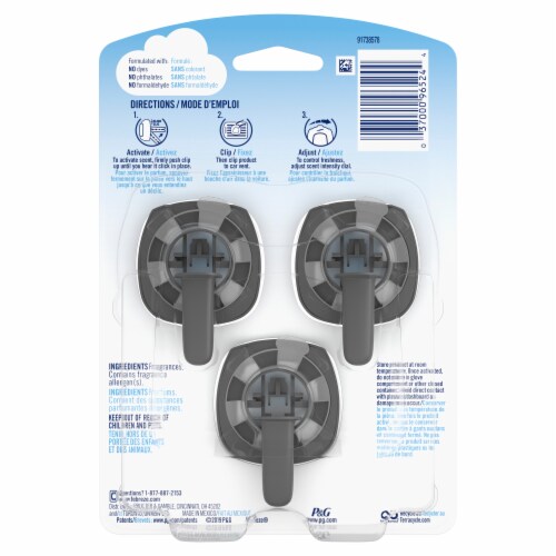 Febreze Car Linen & Sky Air Freshener Vent Clip Perspective: back