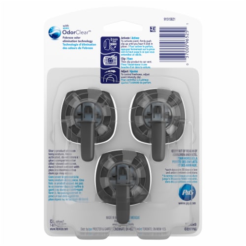 Febreze Car Gain Original Scent Odor-Fighting Car Freshener Vent Clip, 3 pk  / 0.06 oz - Ralphs