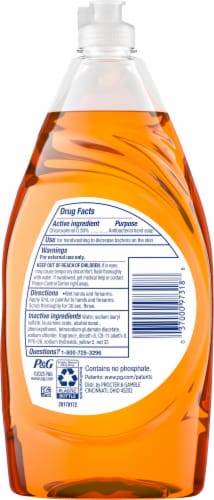 Dawn® Ultra Antibacterial Orange Scent Dishwashing Liquid Perspective: back